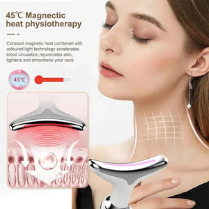 3-in-1 Facial & Neck Beauty Device – EMS Lifting, LED Therapy & Double Chin Treatment