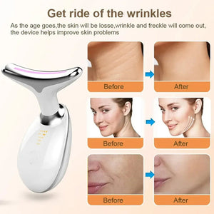 3-in-1 Facial & Neck Beauty Device – EMS Lifting, LED Therapy & Double Chin Treatment