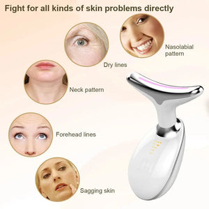 3-in-1 Facial & Neck Beauty Device – EMS Lifting, LED Therapy & Double Chin Treatment