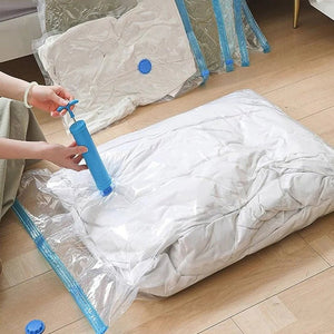 Vacuum Storage Bags with Hand Pump | Space-Saving Compression Bags for Clothes, Blankets & Bedding | 5-Pack